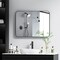 Simple Deluxe Bathroom Mirrors, Black Metal Framed Bathroom Mirror for Over Sink Wall, 22' x 30' Rounded Rectangl 3A88MIROACFY2230BLKV1 - alternate 1