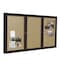 Ghent Indoor/Outdoor Enclosed Vinyl Bulletin Board, Bronze Aluminum Frame, 3'Hx6'W, 3 Door, Caramel PB33672VX-181 - alternate 3