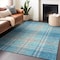 Homeroots 9' X 12' Teal Blue Gray And Brown Plaid Washable Indoor Outdoor Area Rug 596367 - alternate 7