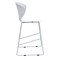 Homeroots Set of Two 26" White and Silver Heavy Duty Plastic and Metal Low Back Counter Height Bar Chairs, 2PK 555093 - alternate 5