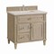 James Martin Vanities Lorelai 36" Single Vanity, Whitewashed Oak, w/ 3 CM Siberian Silestone Top 424-V36-WWO-3SFR - alternate 6