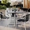 Flash Furniture 36" Square Outdoor Tabletop, Gray Faux Concrete, Seamless Surface Technology, 30x30 Silver X Base ST-SQ36-CMGY-T3030S-GG - alternate 7