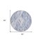 Homeroots 8' Denim Blue And Sky Blue Round Geometric Washable Indoor Outdoor Area Rug 589214 - alternate 5