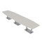 Skutchi Designs Boat Conference Table With Power Unit, 48 in W, 192 in L, Ivory HAR-BOT-48x192-DOU-K458-NA - alternate 1