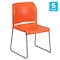 Flash Furniture Org Plastic Sled Stack Chair, PK5 5-RUT-238A-OR-GG - alternate 9