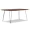 Homeroots 66" Walnut and Black Wood and Iron Dining Table 640713 - alternate 1