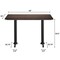 Flash Furniture 48" x 30" Tabletop, Seamless Surface Technology, Dark Brown and 5" x 22" Black Table Height T-Bases ST-REC3048-WBR-T0522-GG - alternate 6