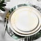 Smarty Had A Party White w/Gold Antique Floral Round Plastic Dinnerware Set (120 Dinner Plates+120 Salad Plates), 240PK 920WHGVP-CASE - alternate 9
