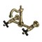 Kingston Brass Two-Handle Wall Mount Bridge Kitchen Faucet, Antique Brass KS2443PKX - alternate 1