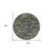 Homeroots 8' Green Charcoal And Black Round Floral Washable Indoor Outdoor Area Rug 604146 - alternate 6