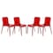 Leisuremod Murray Modern Dining Chair, Red, 4PK MC20R4 - alternate 1