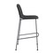 Homeroots Set of Two 30" Black Fabric and Steel Low Back Bar Height Bar Chairs 544694 - alternate 5