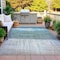 Homeroots 5' X 8' Teal Blue And Gray Abstract Washable Indoor Outdoor Area Rug 632060 - alternate 7