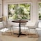 Flash Furniture 36" Round Tabletop, Seamless Surface Technology, Dark Brown with 30" x 30" Black Table Height X-Base ST-RD36-WBR-T3030-GG - alternate 6