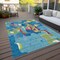 Homeroots 5' X 8' Aqua Green And Pink Abstract Washable Indoor Outdoor Area Rug 599533 - alternate 5