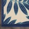 Homeroots 7' X 10' Navy Blue And Beige Botanical Leaves Indoor Outdoor Area Rug 546687 - alternate 6