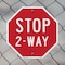 Signmission Stop 2-way, 10 inch X 10 inch, Aluminum Metal Signs, 2PK OC-A-2PACK-10-16 - alternate 5