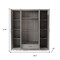 Homeroots Two Piece Gray Solid and Manufactured Wood Bedroom Set 662344 - alternate 4