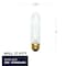 Bulbrite 60W Dimmable Clear T10 Incandescent Light Bulbs, Medium E26 Base, 2700K, 25PK 861273 - alternate 5