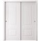 Sartodoors Sliding Closet Bypass Doors 60 x 96 inches, BASIC 9772 White, Rails Hardware Set, Wood Solid Bedr BASIC9772DBD-SKIN-6096 - alternate 1