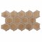 Apollo Tile Aureole 8.66 in. x 9.84 in. Matte Oak wash and Gray Porcelain Hexagon Wall and Floor Tile (8.07 sq ft/case) - 18 Sheets ENC88HAYGRSA - alternate 5