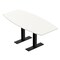 Skutchi Designs 6 Person Conference Table With Power Unit | 6' Boat Table | Harmony Series HAR-BOT-36X72-T.BK-W960-NA - alternate 1