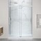 Anzzi 76''x57-60'' Sliding Frameless Shower Door in Polished Chrome with Alcove Center Drain Shower Base SD-5902201C-CH - alternate 10