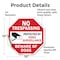Signmission No Trespassing Protected by Video S, 10 Inch X 10 Inch, Vinyl Decal OC-D-10-92 - alternate 3