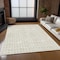Homeroots 9' X 12' Ivory And Beige Geometric Washable Indoor Outdoor Area Rug 583304 - alternate 7