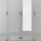 Homeroots 75" White Ribbed Texture Wood Mirrored Six Door Two Drawer Combo Dresser 617962 - alternate 7