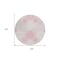 Homeroots 8' Pink Gray And Ivory Round Geometric Washable Indoor Outdoor Area Rug 593614 - alternate 3