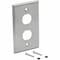 Eaton Tripp Lite Series 2-Port Single Gang Faceplate, Stainless Steel, Industrial Grade, IP44, TAA N206-FP02-IND - alternate 4