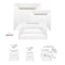 Smarty Had A Party White Square Plastic Plates Dinnerware Value Set (120 Dinner Plates + 120 Salad Plates), 240PK 6919VP-CASE - alternate 8