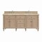 James Martin Vanities Lorelai 72" Double Vanity, Whitewashed Oak, w/ 3 CM Tajnar Eclos Top w/FreePower Wireless Charger 424-V72-WWO-FTJR - alternate 1