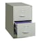 Hirsh 18" W 2 Drawer Vertical File Cabinet, Light Gray, Legal 14420 - alternate 4
