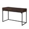 Homeroots 47" Brown and Black Wood and Metal Computer Desk With Two Drawers 516428 - alternate 1