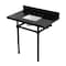 Kingston Brass 36" Black Granite Console Sink with Brass Legs, 8-Inch, 3-Hole, Black Granite/Matte Black KVPK36KBSQ0 - alternate 1