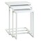 Homeroots Set of Three 24" White Solid Wood And Steel Nested End Tables, 3PK 493259 - alternate 1