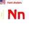 Aacc Self-Adhesive Vinyl Letter: N, Scale: 12 in. Color: Red Font: Anders by, 12PK AACC-Anders-UN-Red-I12x12 - alternate 1
