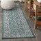 Jonathan Y Palazzo Vine and Border Textured Weave Teal/Gray 2 ft. x 10 ft. Indoor/Outdoor Runner Rug SMB103B-210 - alternate 1