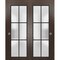 Sartodoors Sliding Closet Bypass Doors with Hardware Planum 2122 56x84 (2* 28x84) Solid Core Modern Interior PLANUM2122DBD-CA-56 x 84 (2* 28x84) - alternate 1