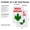Signmission Medical Marijuana Dispensary, Vinyl Decals Only 24 Inch x 36 Inch, Vinyl Decal, 2PK DSB-2436-2PACK-MedicalMarijuanaDispensar - alternate 2