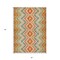 Homeroots 5' X 8' Beige Orange And Red Geometric Washable Indoor Outdoor Area Rug 581522 - alternate 7