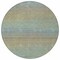 Homeroots 8' Blue Round Striped Washable Indoor Outdoor Area Rug 608797 - alternate 8