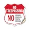 Signmission No Trespassing Shield Sign No Animals Ve, 12 Inch X 12 Inch, Vinyl Decal SHI-D-12-413 - alternate 1