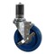 Service Caster 5'' Solid Poly Swivel 1-3/4'' Expanding Stem Caster with Brake SCC-EX20S514-SPUS-TLB-134 - alternate 1