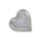 Homeroots 7in Silver Heart Cast Iron Handmade Vanity Tray 483153 - alternate 1