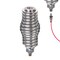 Safetywhips Warning Whip Base, Steel, 5.25 Length, Hot Plug (HP.1), 1/2 inch Lock washer & Hex nut. 519.30B - alternate 1