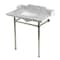 Kingston Brass 36-Inch Carrara Marble Console Sink with Stainless Steel Legs, 8-Inch, 3-Hole KMS36227M8SQ6 - alternate 1