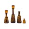 Homeroots Set of Three Amber Abstract Swirl Glass Decorative Bottles With Stoppers, 3PK 574229 - alternate 5